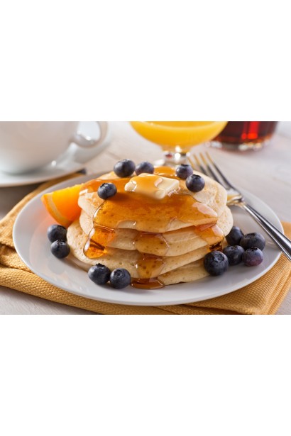 Млинці з ягодами лохини